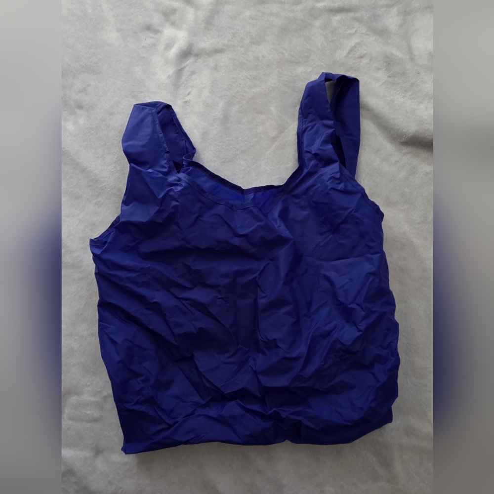 MoMA Blue Tote Bag with Yellow Smiley Face - Picture 2 of 2